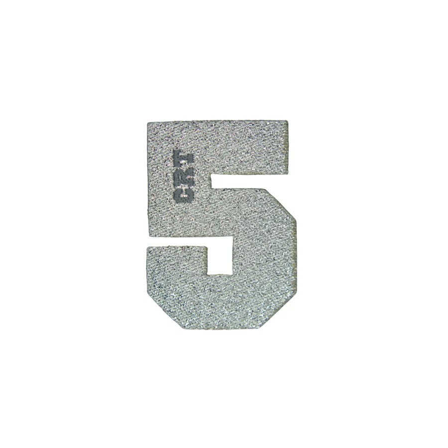 PARCHE TERMOADHESIVO NUMERO 5 PLATEADO- 74P