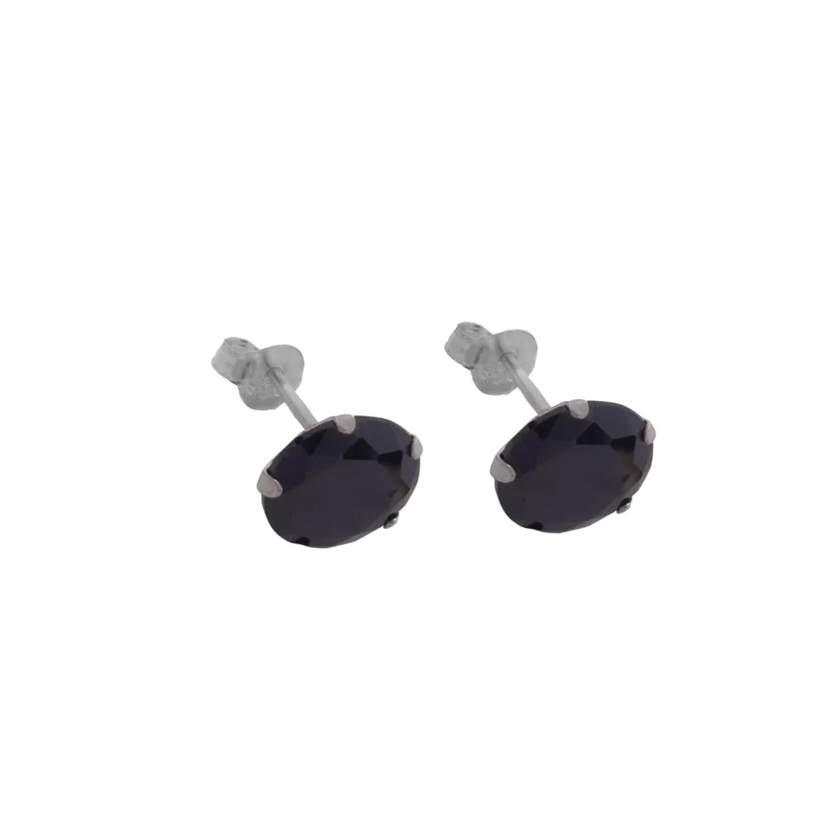 AR111X- AROS PLATA 925 PASANTES ZIRCONIA NEGRA