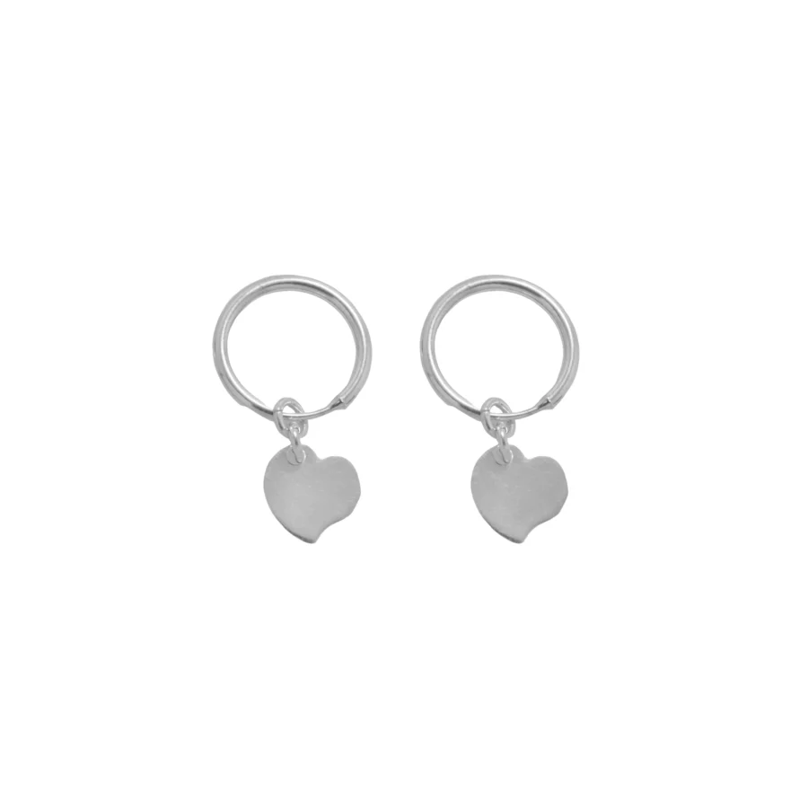 AR410X- AROS ARGOLLA PLATA 925 CON DIJE CORAZON