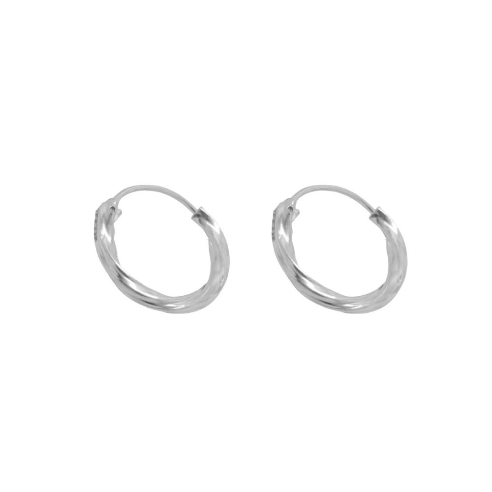 AR415X- AROS ARGOLLA PLATA 925 TORZADAS