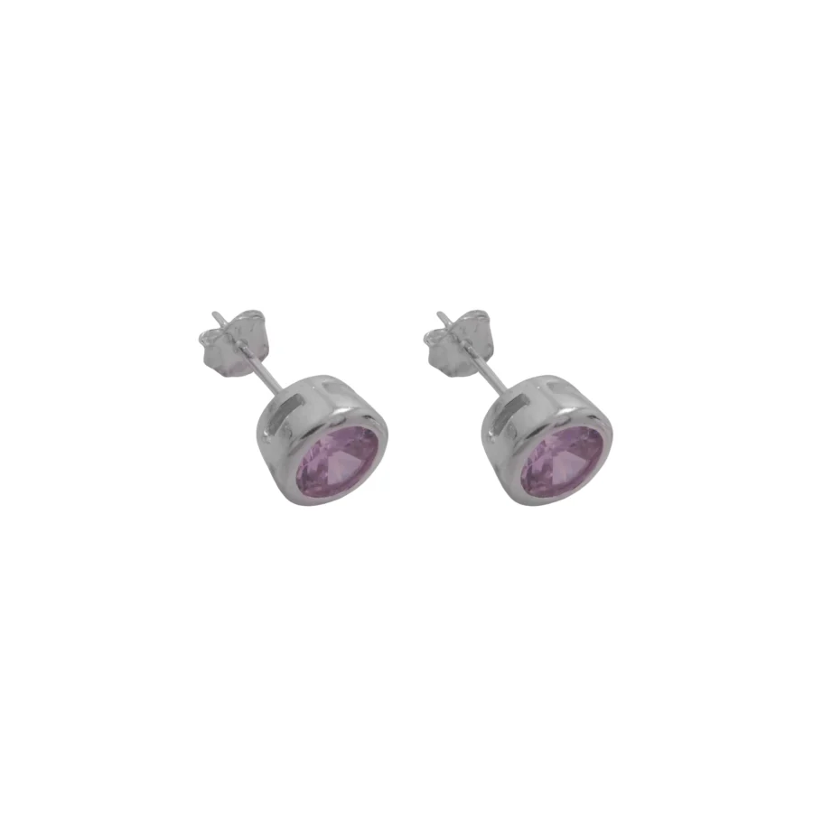 AR429X- AROS PLATA 925 PASANTES FUCSIA