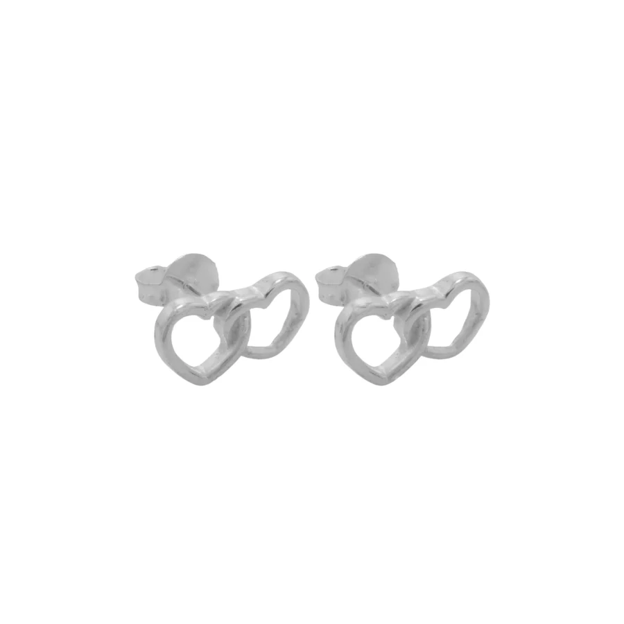 AR433X- AROS PLATA 925 CORAZON DOBLE CALADOS