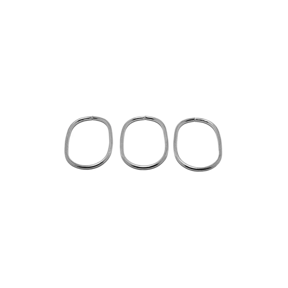 ARGOLLAS PLATEADAS LISAS OVAL GRANDES X 10 GRAMOS- ARG12