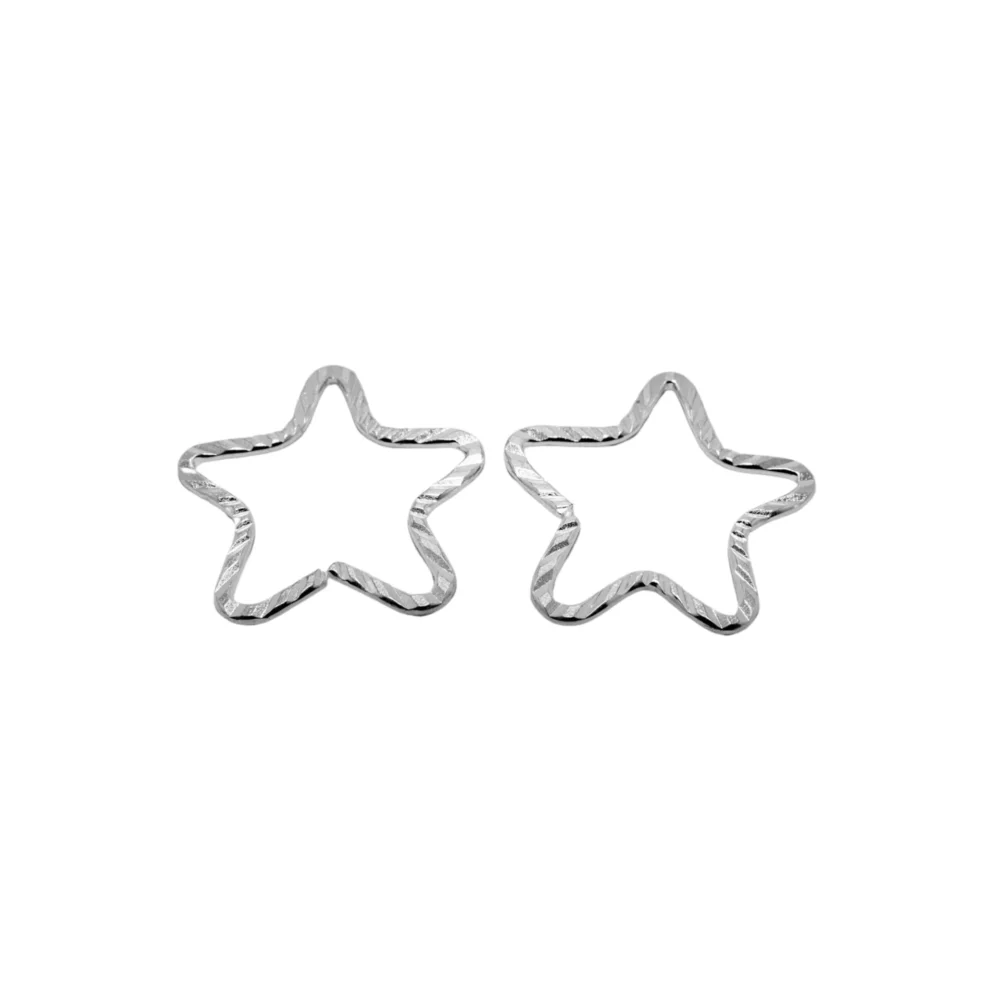 ARGOLLAS PLATEADAS EN FORMA DE ESTRELLA X 10 GRAMOS- ARG14