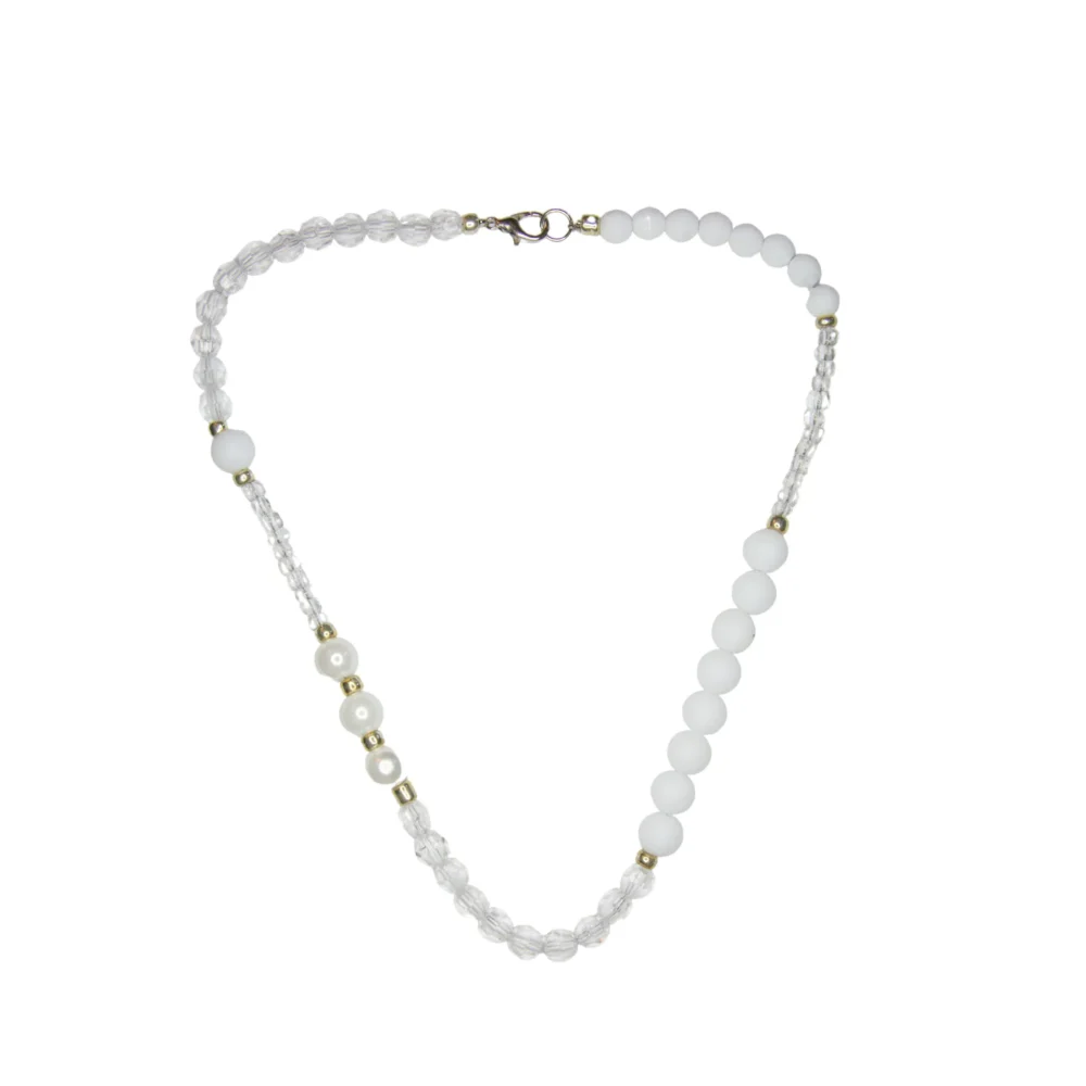COLLAR DE BIJOU EN TONOS BLANCO- BIJ03