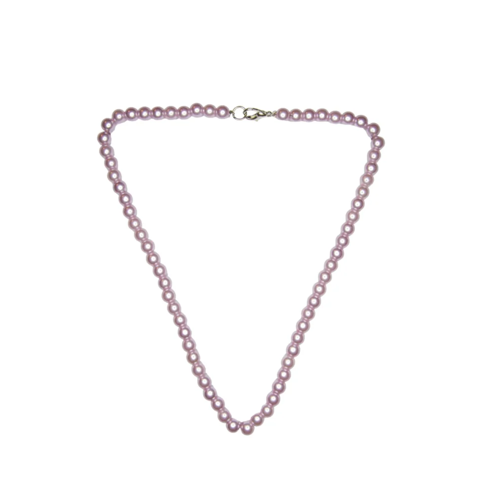 COLLAR DE BIJOU PERLAS LILAS- BIJ19