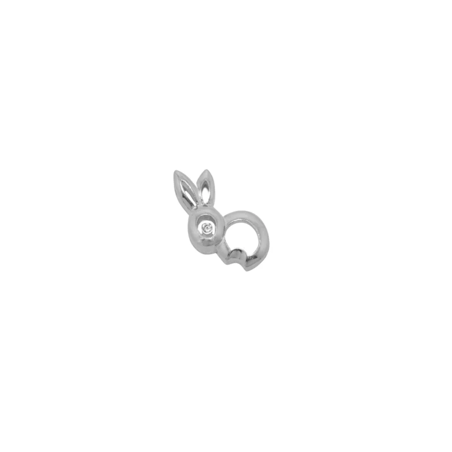 DIJE DE PLATA 925 CONEJO OJO ZIRCONIA - D2199