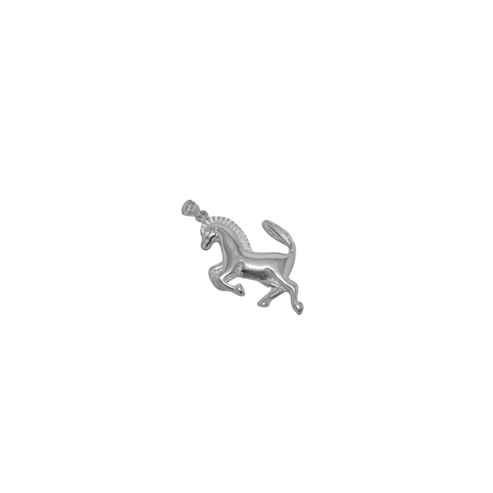 D244X - DIJE DE PLATA 925 DE CABALLO GALOPANDO