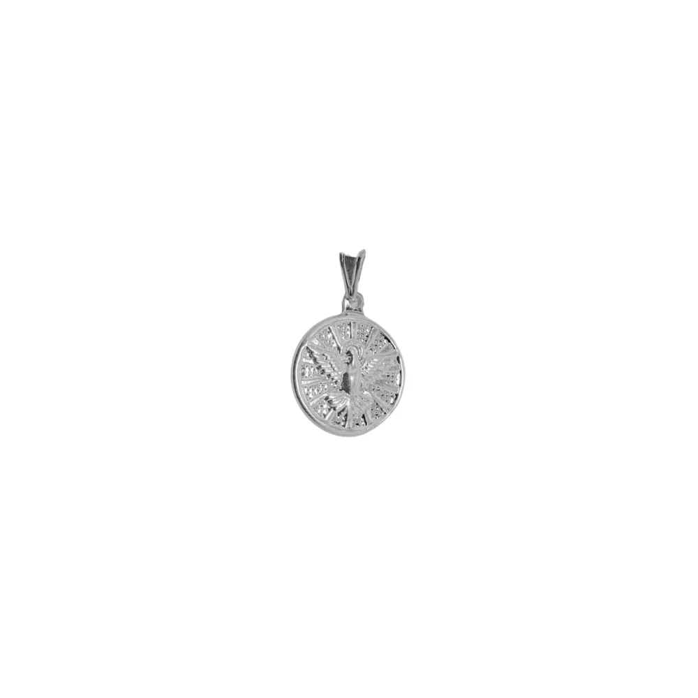 D2501 - DIJE DE PLATA 925 MEDALLON PALOMA ESPIRITU SANTO