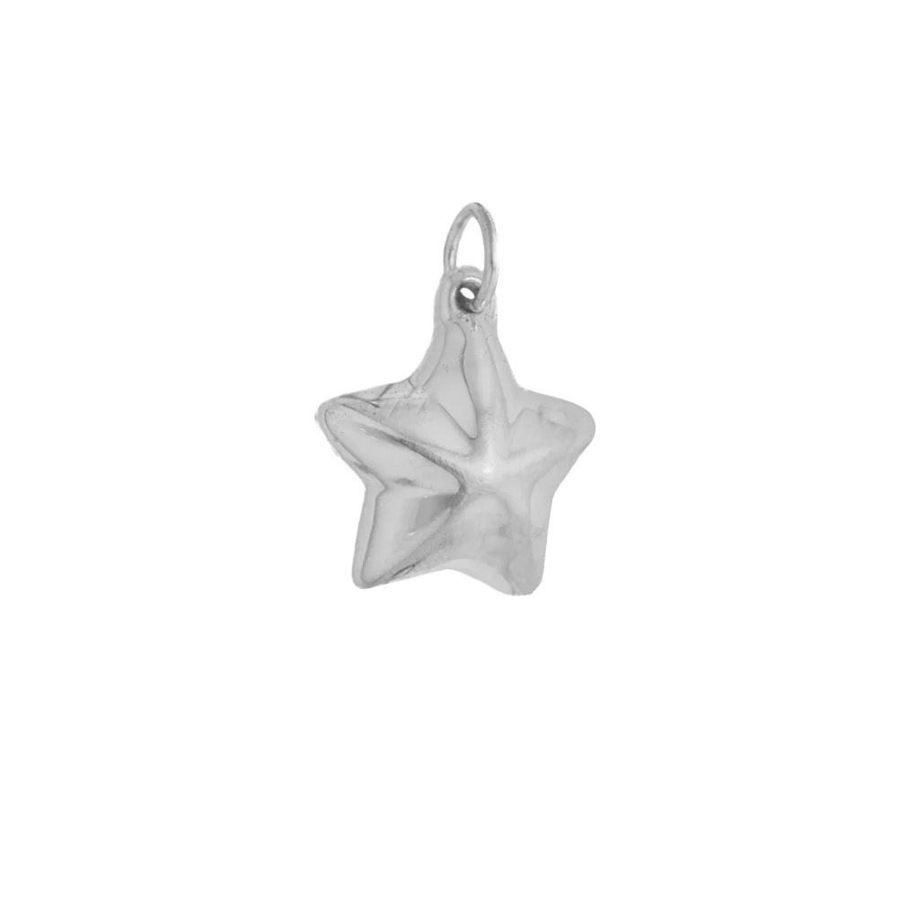 D3017- DIJE PLATA 925 INFLADO  ESTRELLA GRANDE LISA