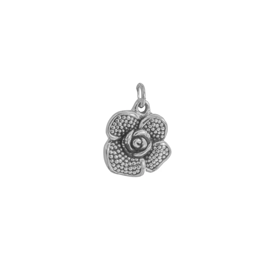 D3034- DIJE PLATA 925 INFLADO FLOR