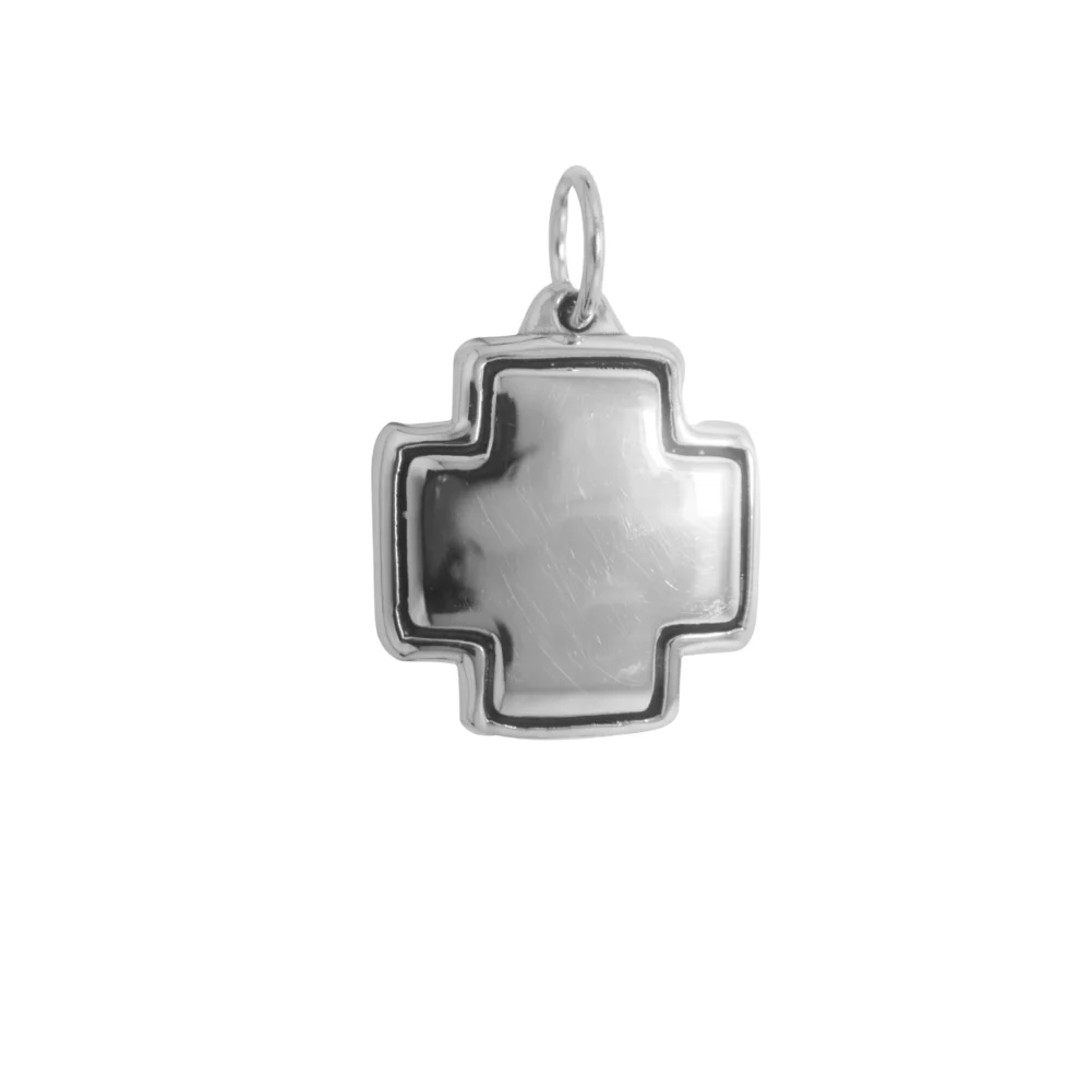 D3042- DIJE PLATA 925 INFLADO CRUZ LISA