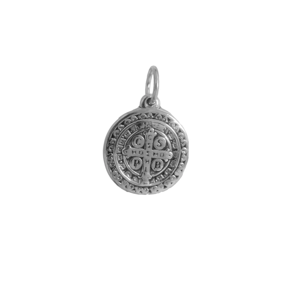 D3051- DIJE PLATA 925 INFLADO MEDALLA SAN BENITO