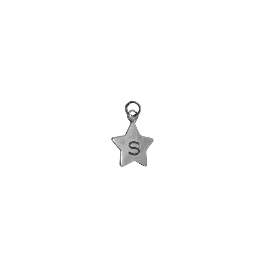 DIJE DE PLATA 925 ESTRELLA CON LETRA S GRABADA – DJ24