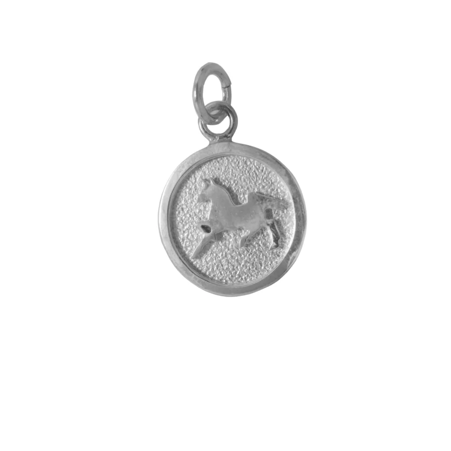 DJ300Y- DIJE PLATA 925 MEDALLA CABALLO LISO