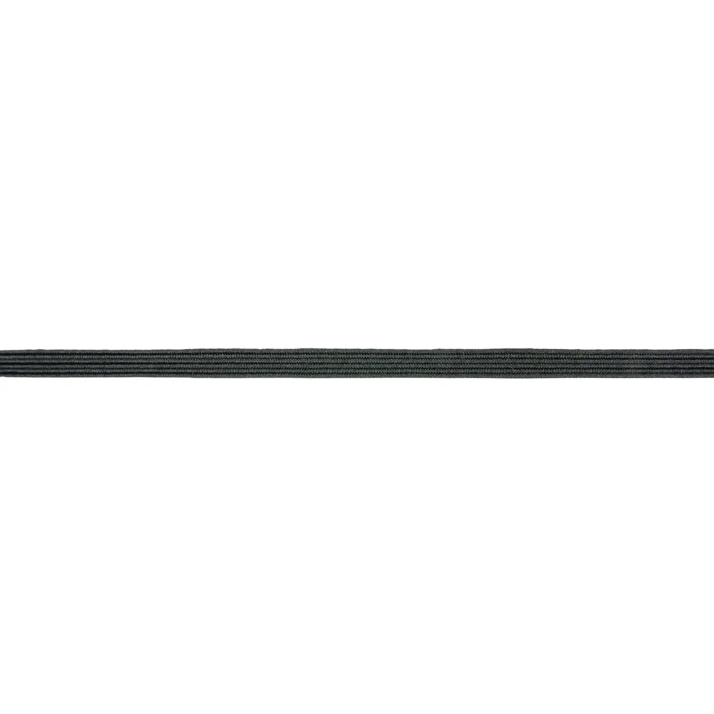 ELASTICO PLANO NEGRO 5MM X METRO- EL0201
