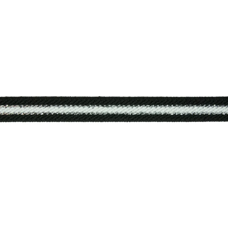 ELASTICO NEGRO CON LUREX 1CM X METRO- ELD02