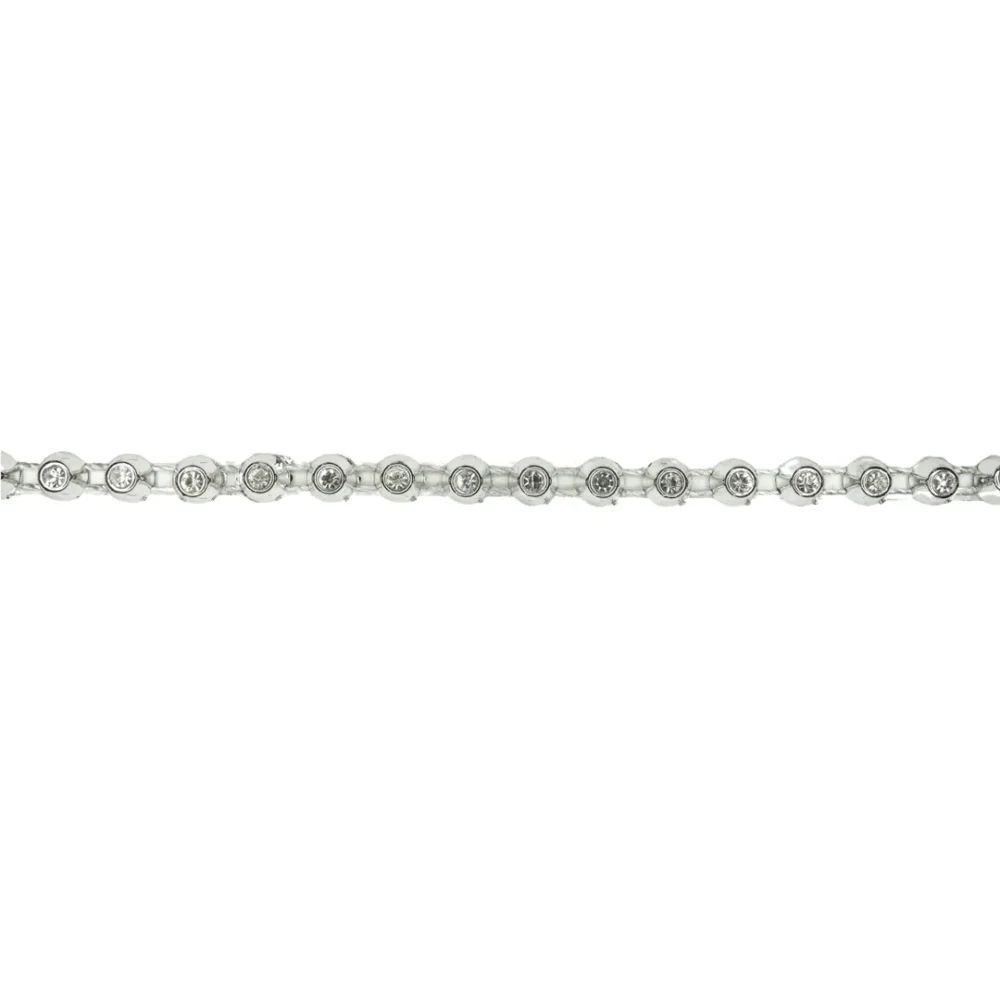 GALON PLASTICO CON STRASS EN PUNTA X METRO- GAL504