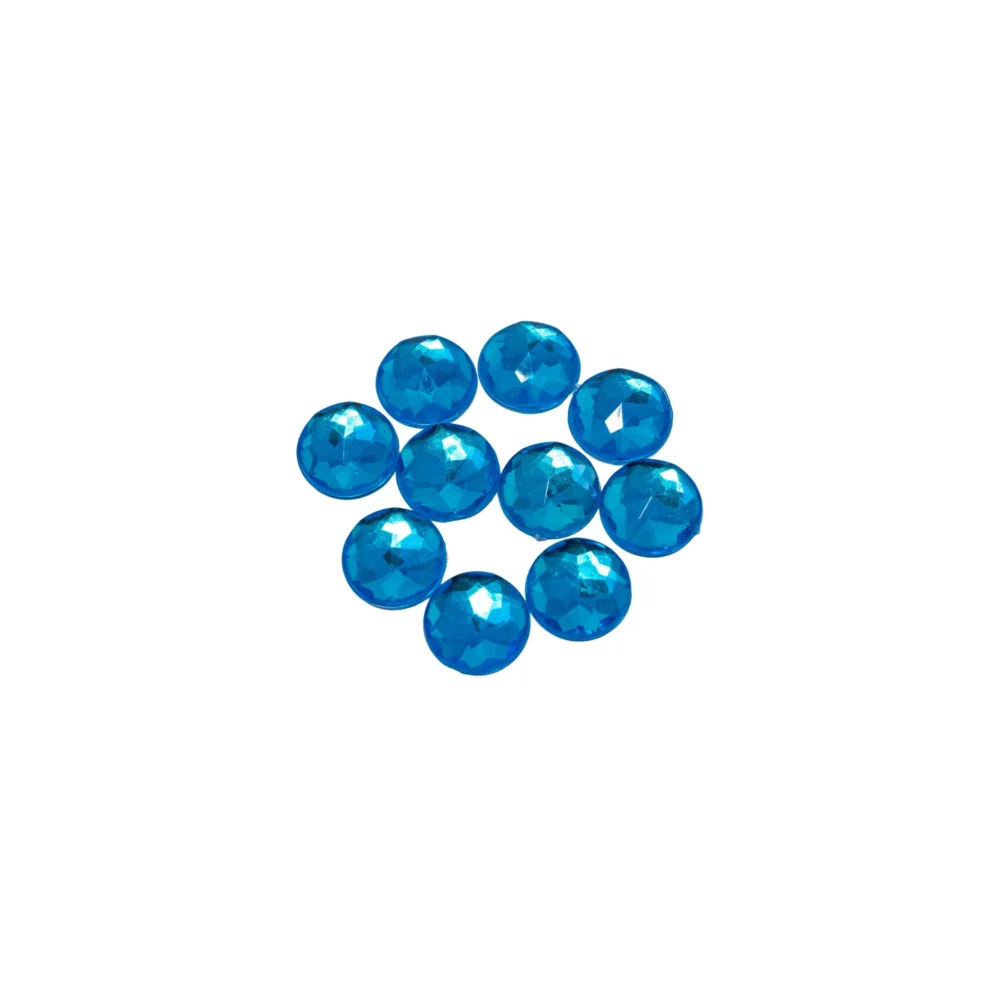 GEMAS TURQUESA PARA PEGAR 1CM X 10 UNIDADES-GEM51