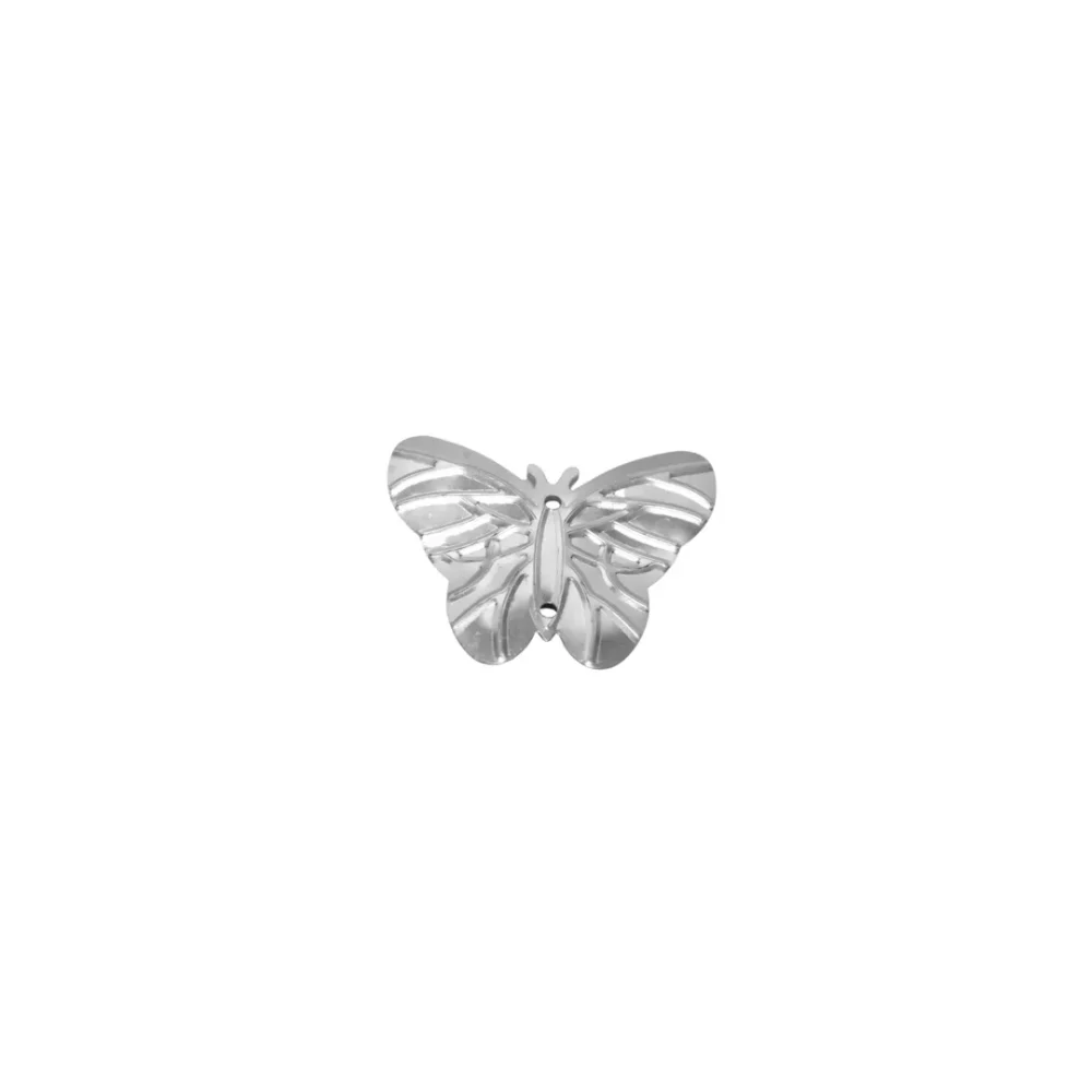 LENTEJUELA PLATEADA EN FORMA DE MARIPOSA X 10 GRAMOS- LENT121