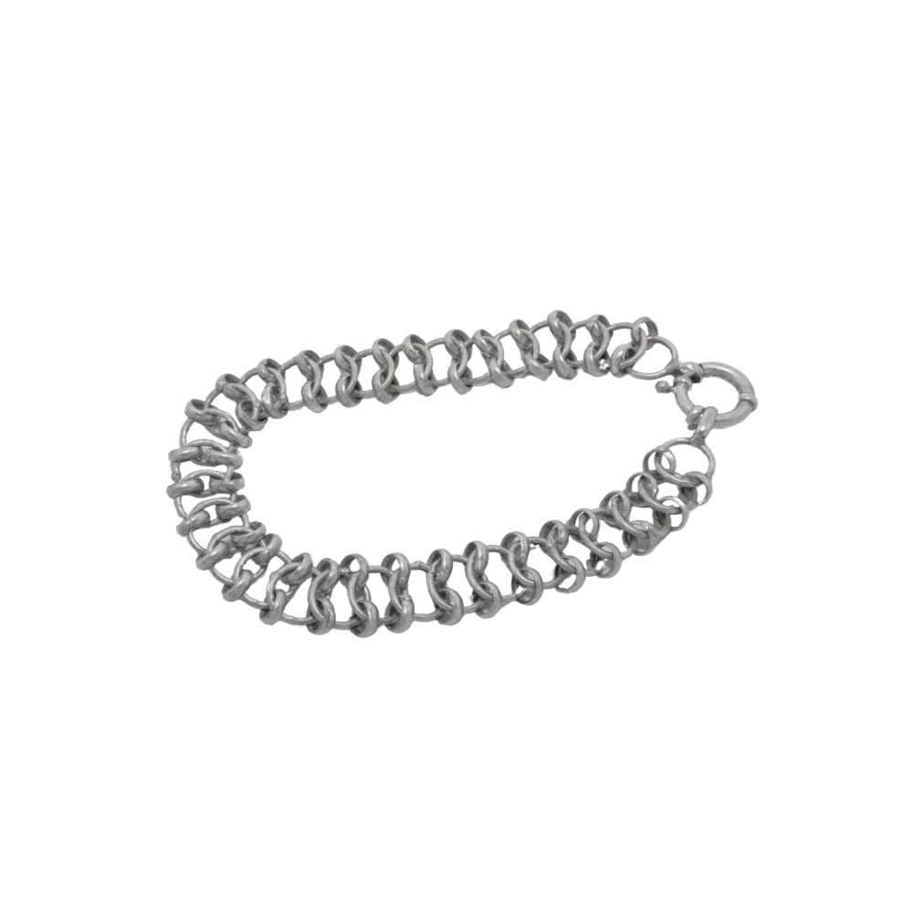 PULSERA DE PLATA NACIONAL ROLO CON CIRCULOS