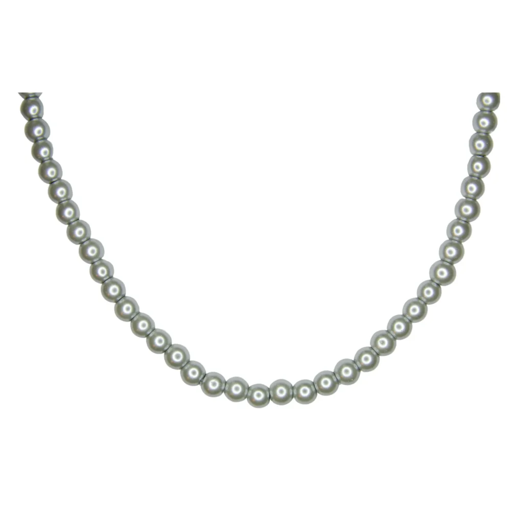 TIRA DE PERLA DE VIDRIO GRIS N6- PERV05