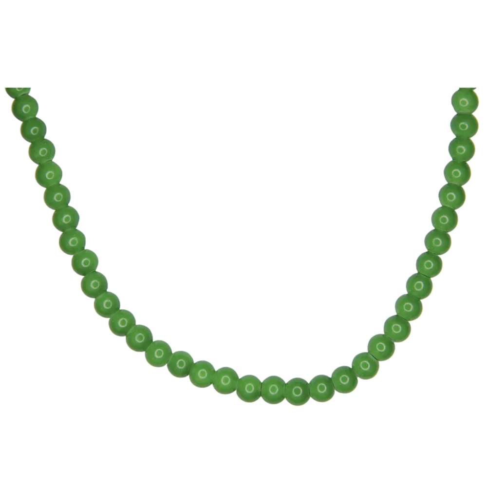 TIRA DE PERLA DE VIDRIO VERDE N6- PERV10