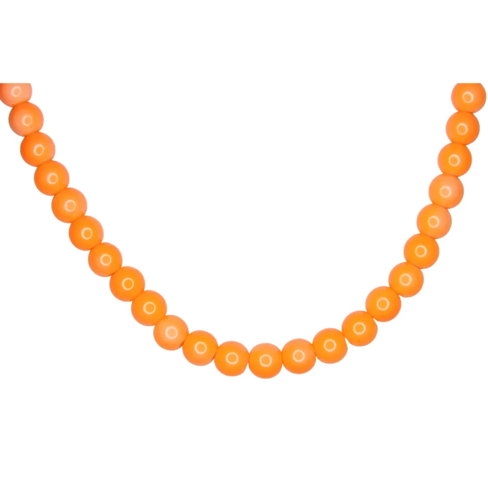 TIRA DE PERLA DE VIDRIO NARANJA N10- PERV14