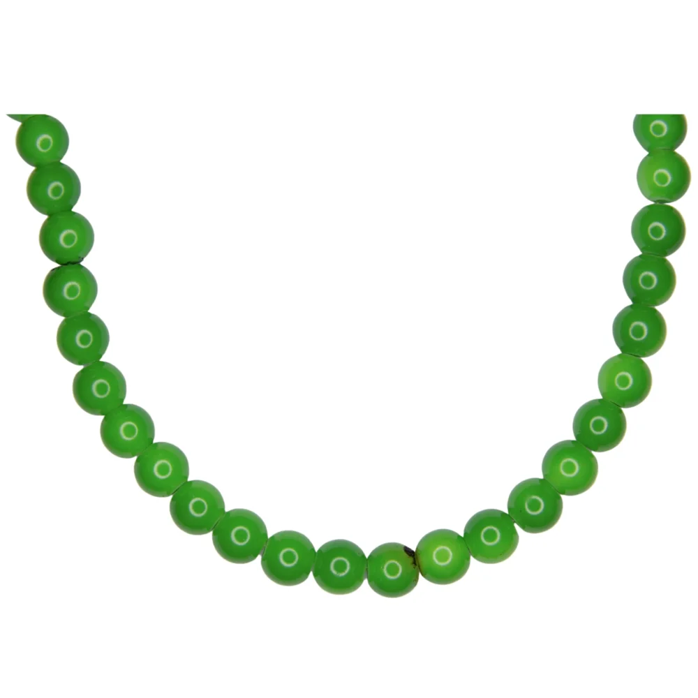 TIRA DE PERLA DE VIDRIO VERDE N10- PERV17