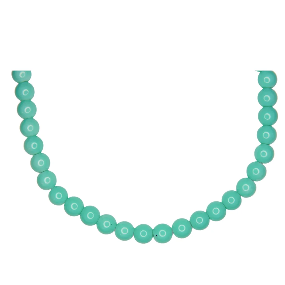 TIRA DE PERLA DE VIDRIO VERDE AQUA N 10- PERV21