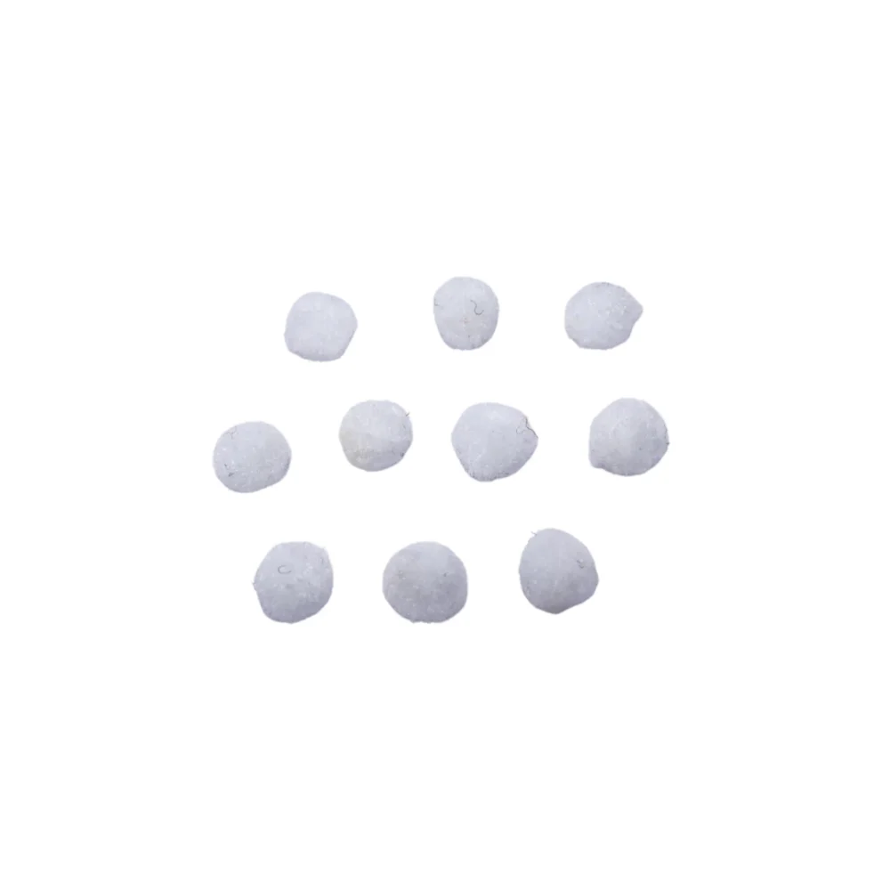 POMPONES BLANCOS 2MM X 10 UNIDADES- POM04