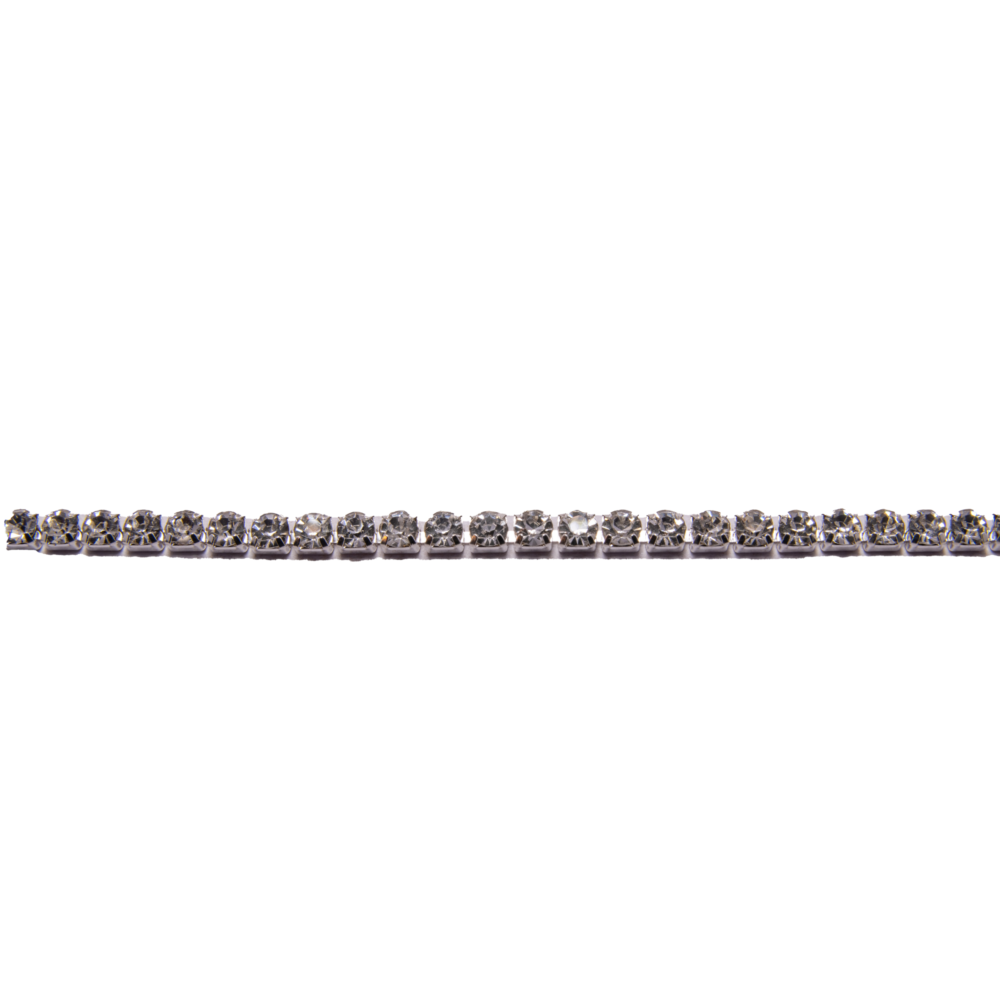 STRASS PLATEADO 5MM CONTINUO X METRO- STRASS04