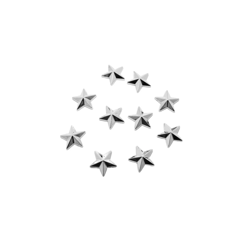 TACHA DE APLIQUE EN FORMA DE ESTRELLA PARA PEGAR X 10 GRAMOS-  TAC07