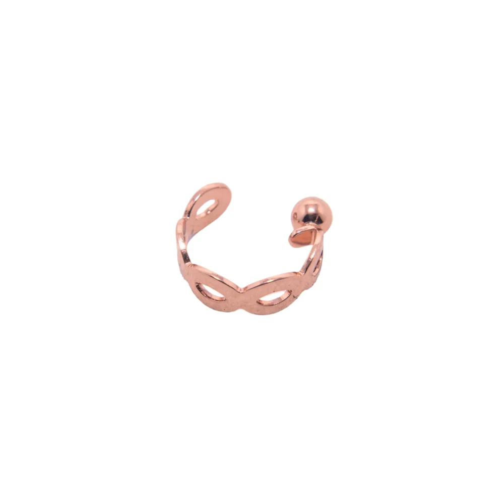 ARO DE PLATA 925 CUFF ROSE CON FIGURA DE OVALOS - AGR06