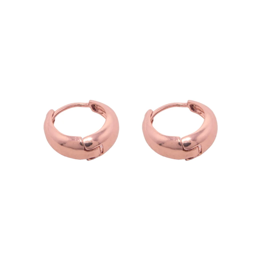 AROS DE PLATA 925 ARGOLLITAS ROSE LISA - AGR132