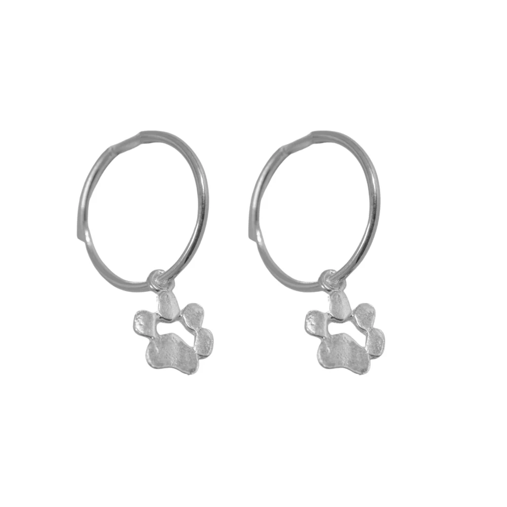 ARGOLLAS DE PLATA 925 CON DIJE DE HUELLA LISA - ARG340
