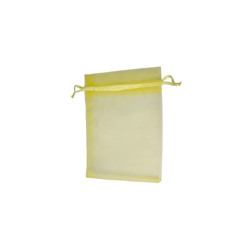 BOLSA DE ORGANZA 9X12 AMARILLO POR 4 UNIDADES- ORG09