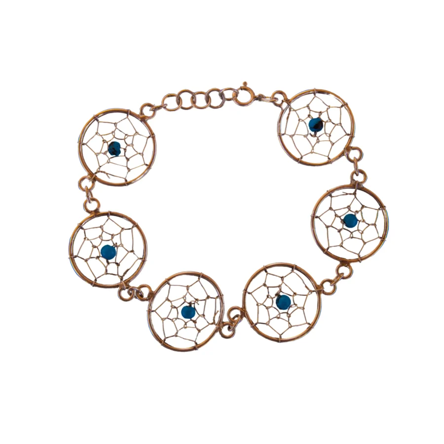 P470X- PULSERA PLATA 925 CON DIJES ATRAPA SUEÑOS