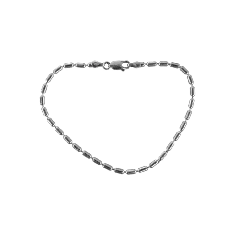 PUL865X- PULSERA PLATA 925 CANUTILLOS PLATEADOS LISOS