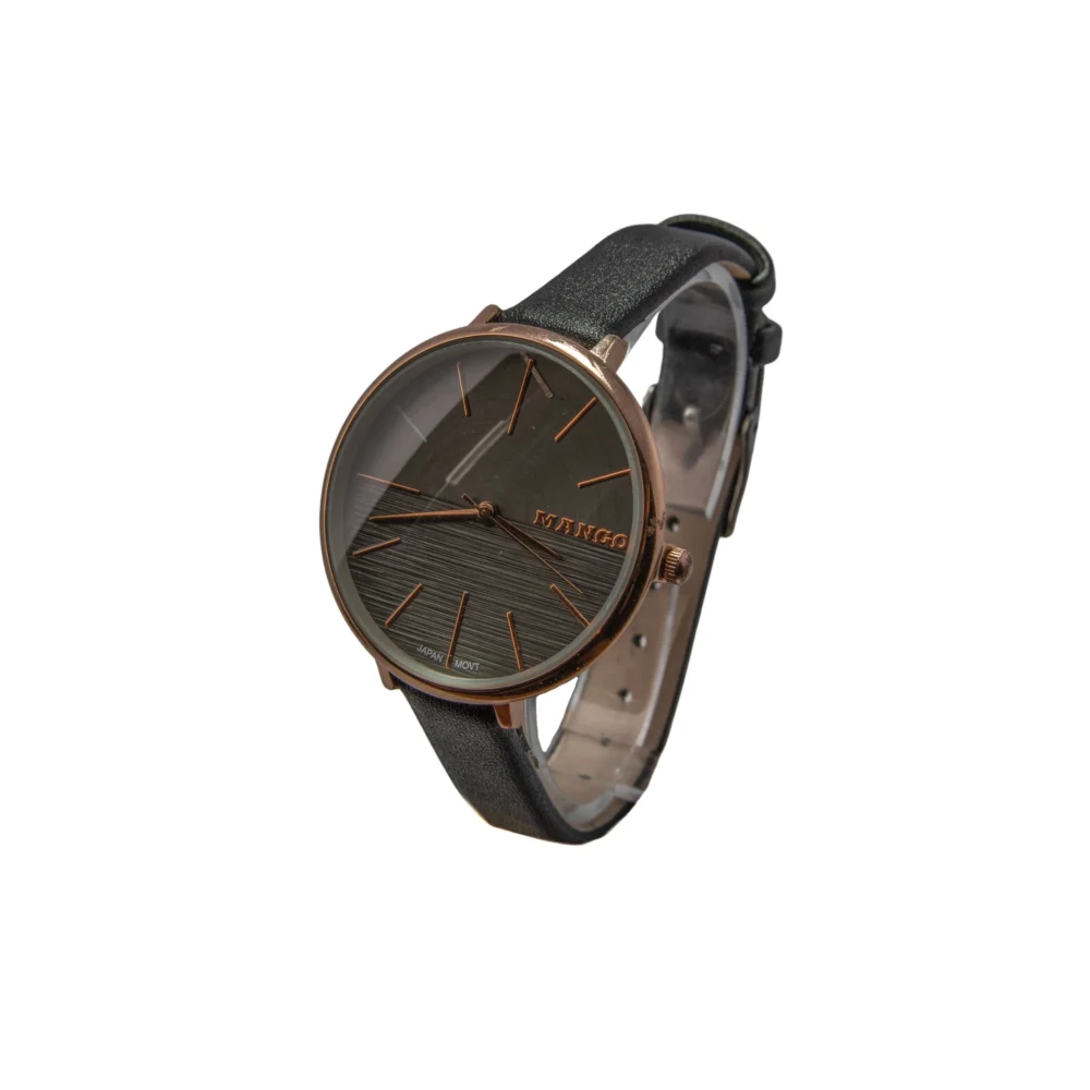 REK30X- RELOJ MANGO ROSE MALLA NEGRA