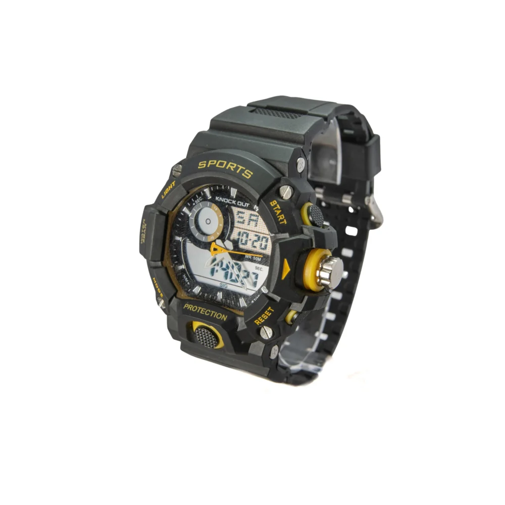 REK61- RELOJ KNOCK OUT SPORT NEGRO