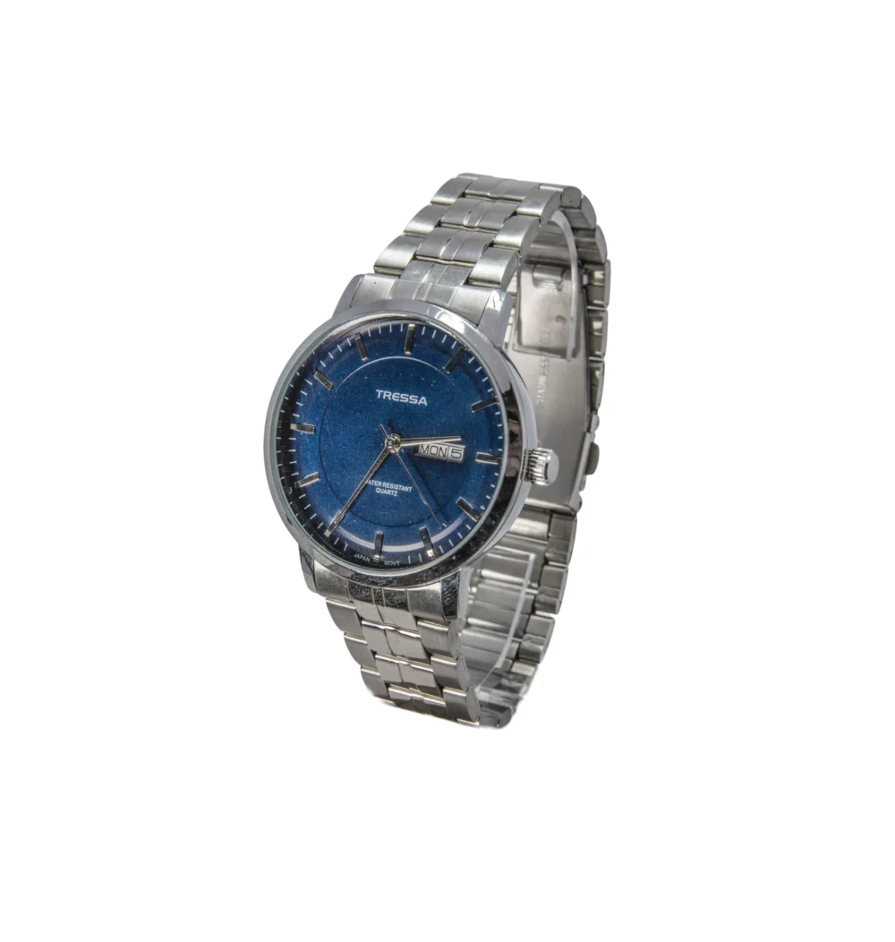 RET11- RELOJ TRESSA PLATEADO MALLA METALICA