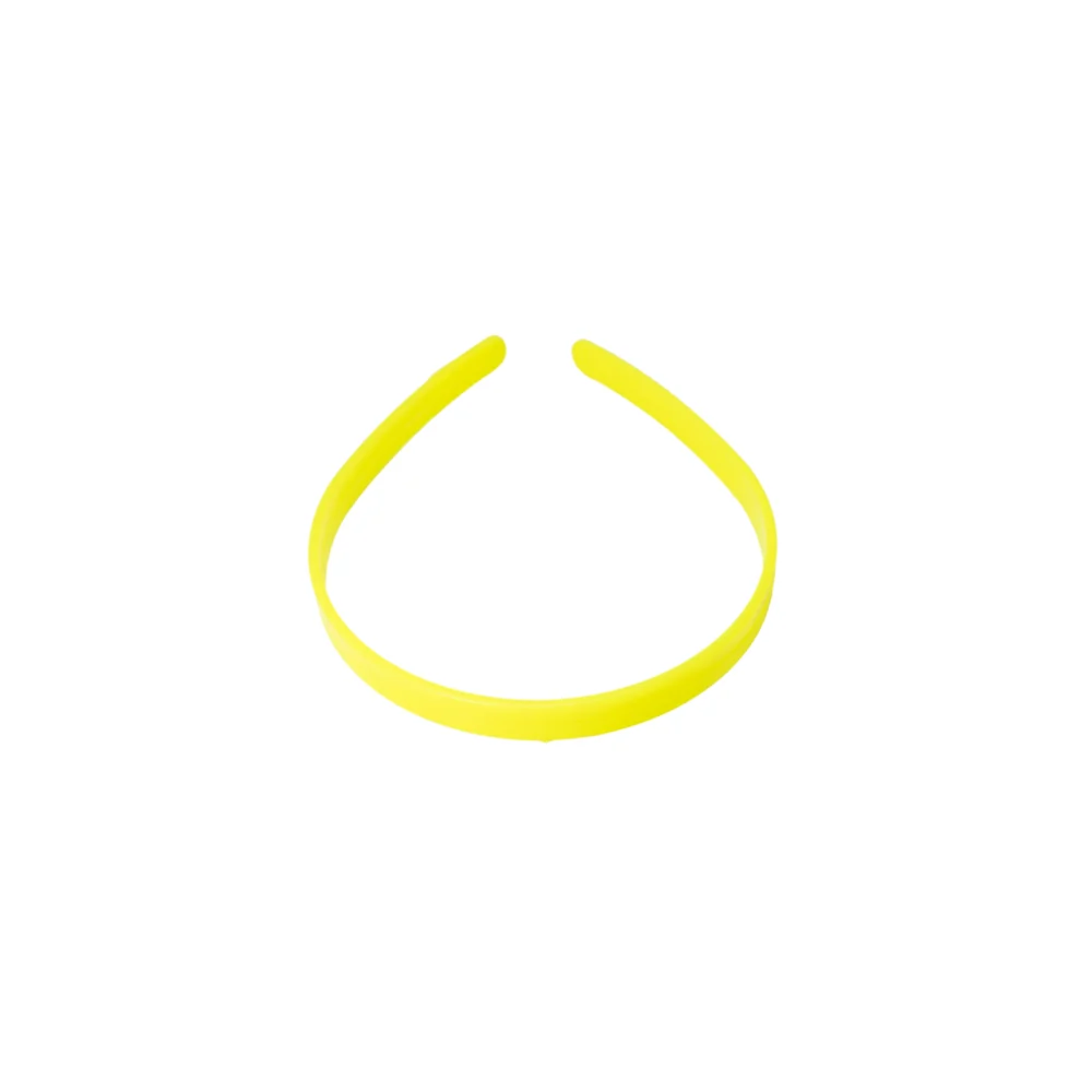 VINCHA PLASTICA 1CM AMARILLO FLUOR- VINCH07