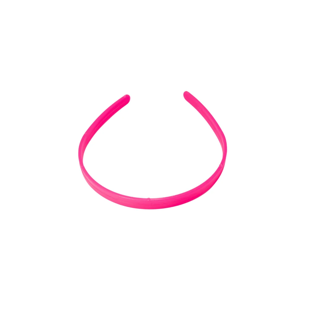 VINCHA PLASTICA 1CM ROSA FLUOR- VINCH13