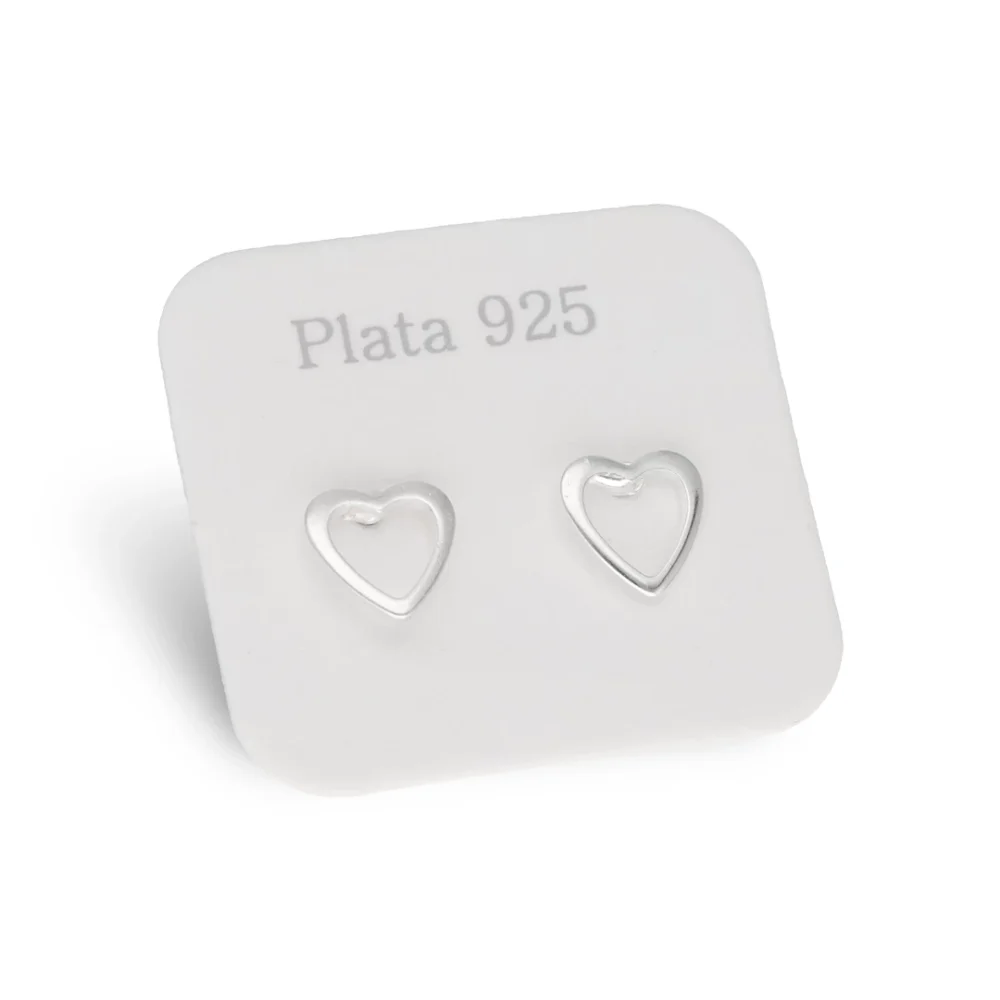 07O2 - AROS PASANTES DE PLATA 925 CORAZÓN CALADO