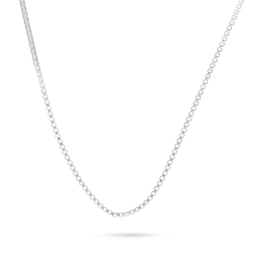 C146 - CADENA DE PLATA 925 LISA DE ESLABON VENECIANA  50CM