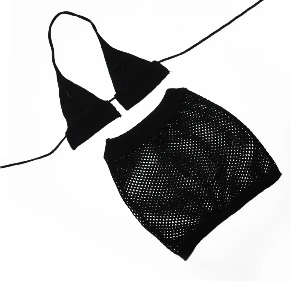 CONJH- CONJUNTO TEJIDO, TOP Y POLLERA