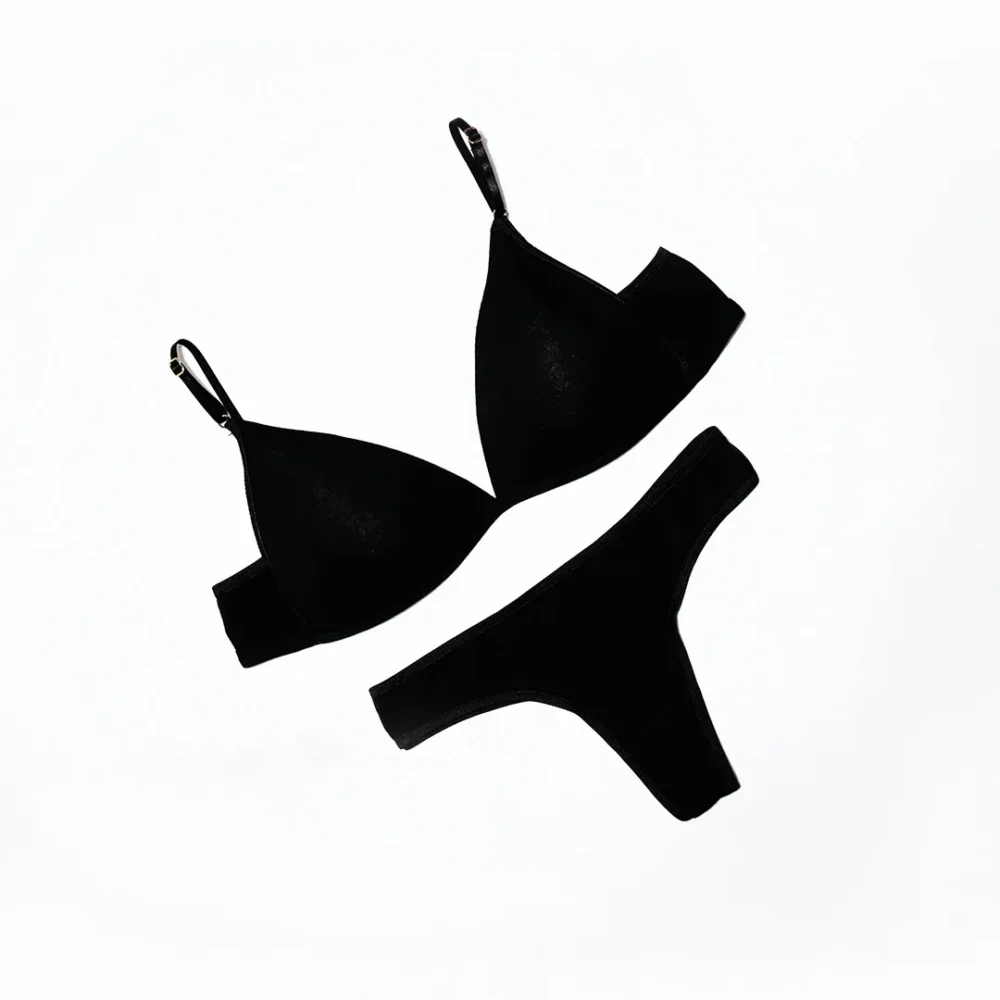 LENC03- CONJUNTO DE ALGODON NEGRO