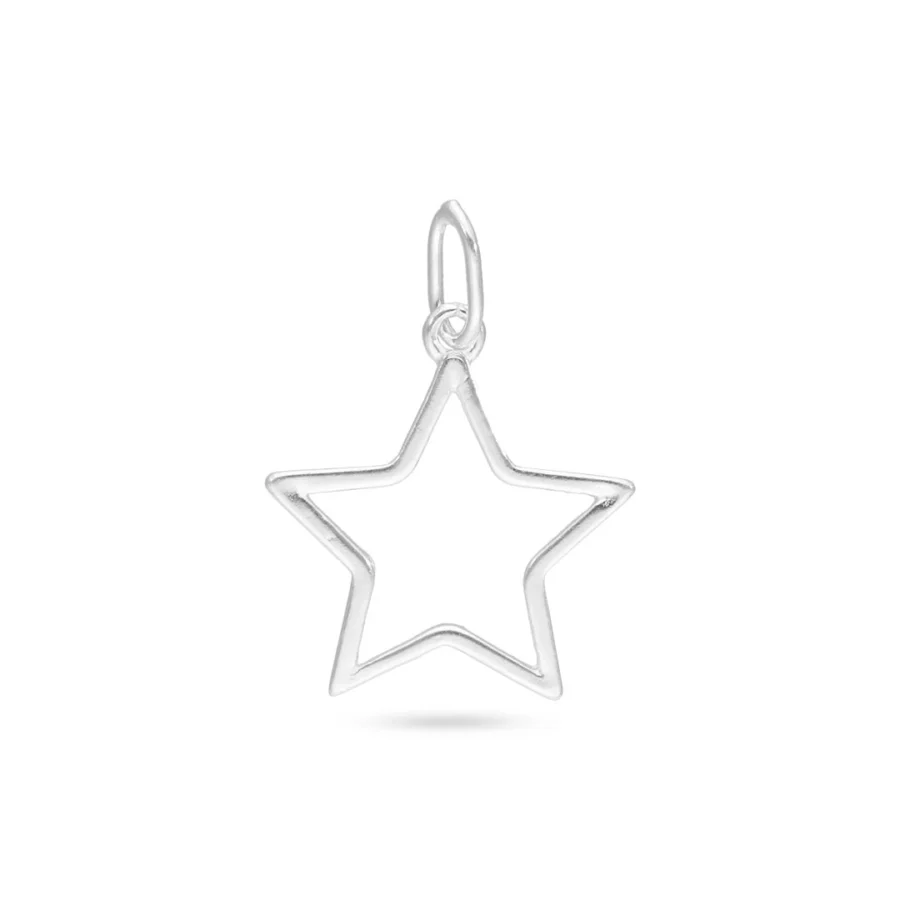 05R5W- DIJE ESTRELLA CALADA LISA PLATA 925