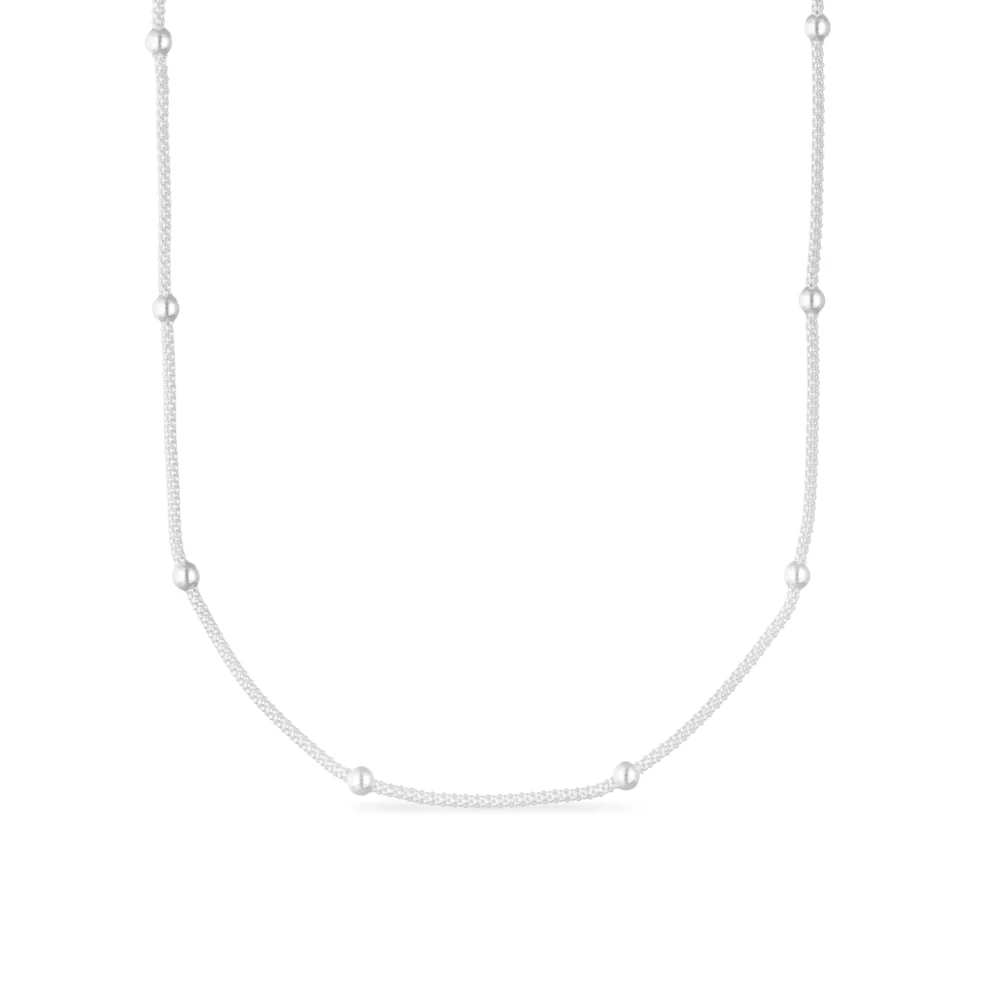 06Z- CADENA PLATA 925  CON BOLAS